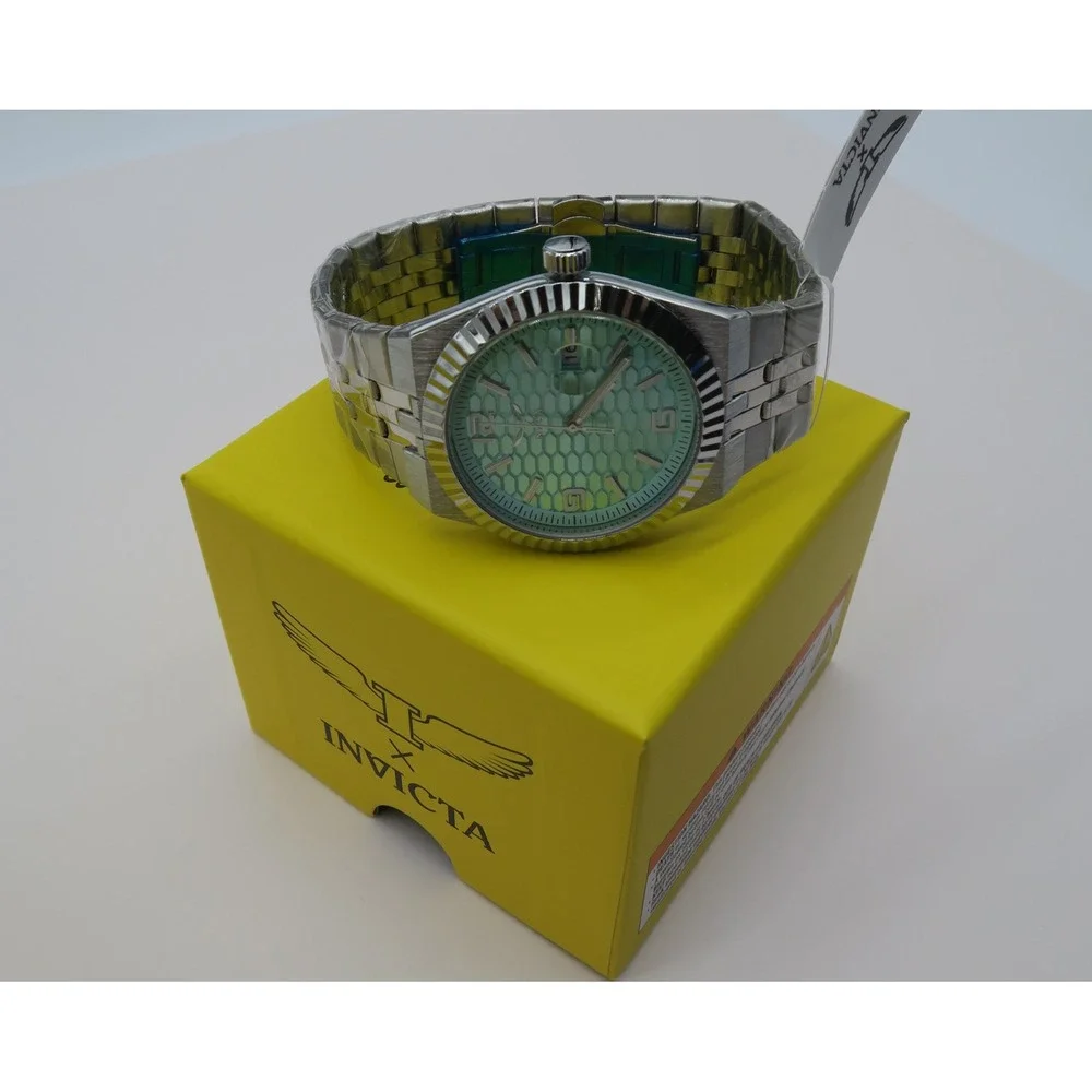 Invicta Specialty Mens Watch 69859 Aqua Honeycomb Dial Stainless Steel Watch